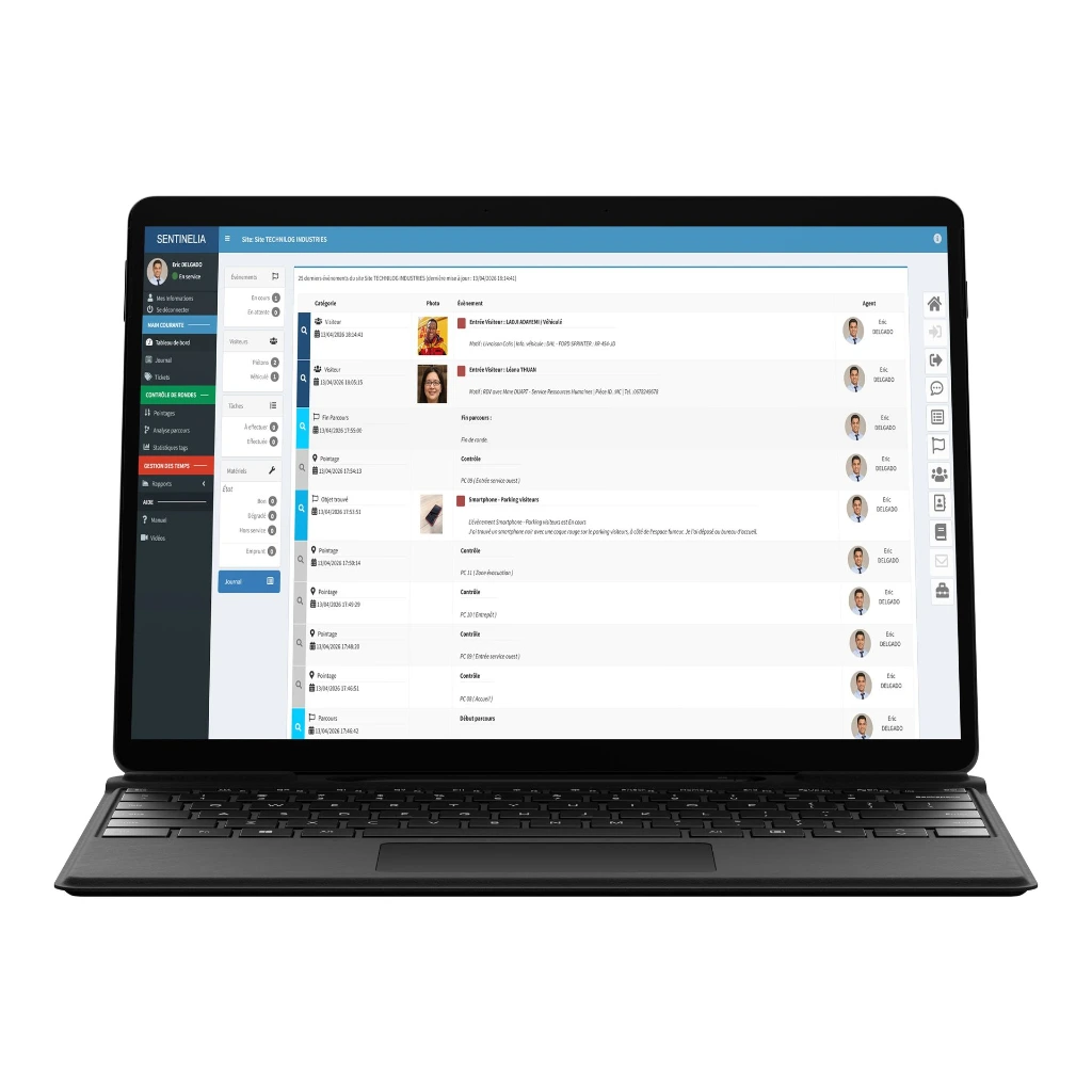 MyMCR : journal des événements sur ordinateur portable